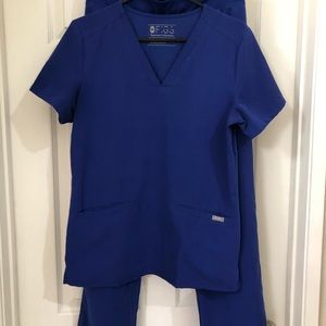 FIGS Royal Blue Scrub Top